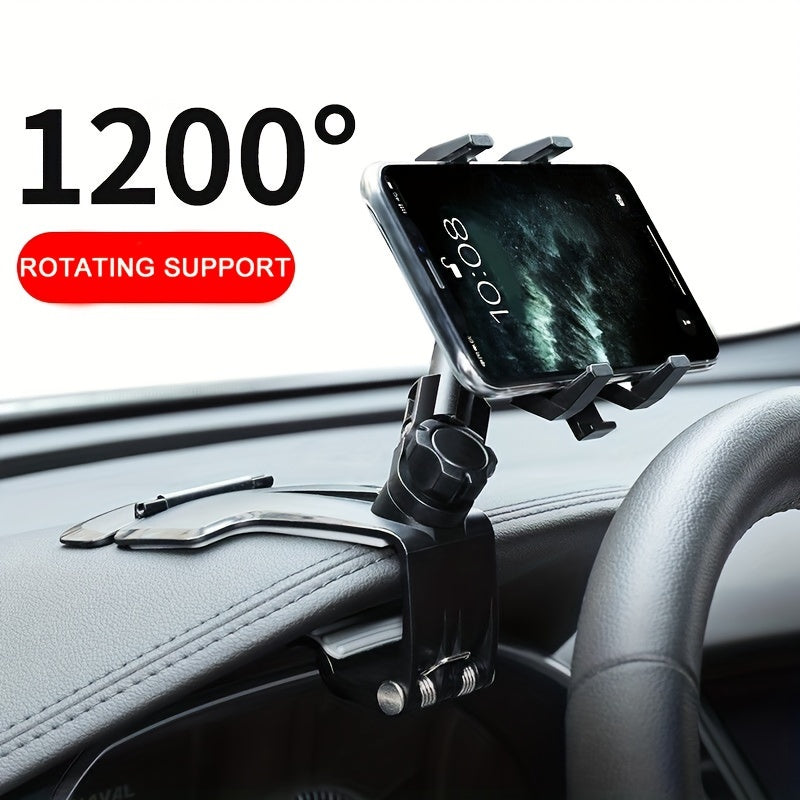 Universal avtomobil telefon tutqich panelga o'rnatish 360° sozlanadigan yozg'ich bilan