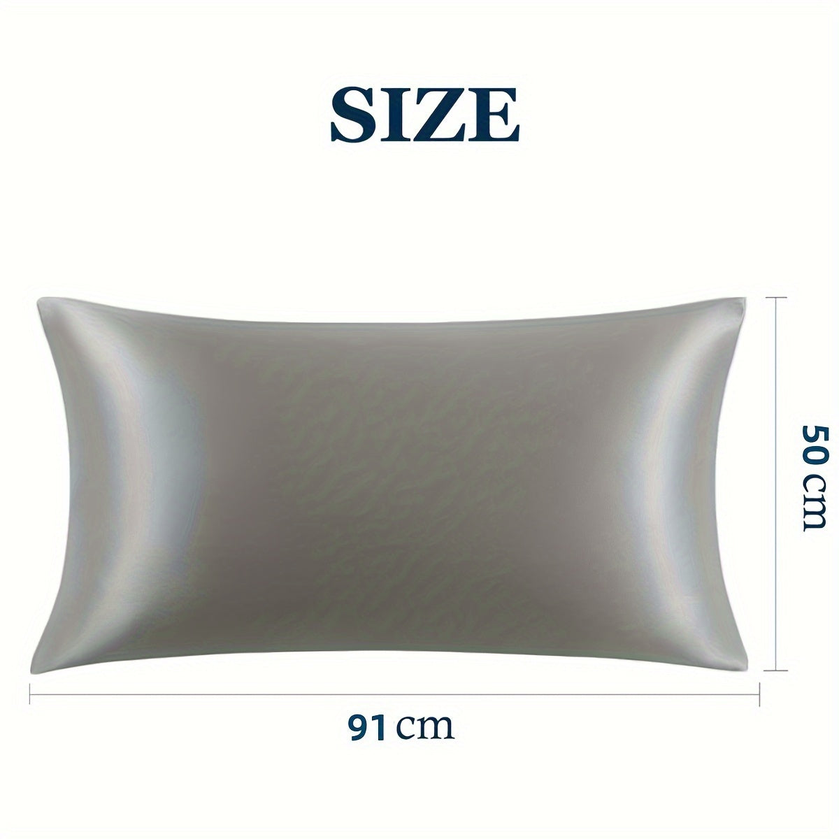 Set of 2 Satin Pillowcases with Zipper Closure, Gentle on Hair and Skin