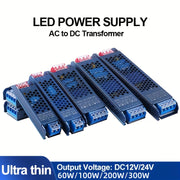 LED chiroq lentalari, transformatorli LEDlar uchun mos, AC110V-220V dan DC12V/24V ga, 60w/100w/200w/300w da mavjud.