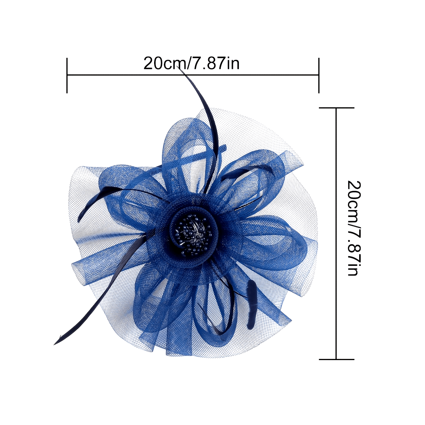 Faux Feather Flower Headband for Women Wedding Tea Party Fascinator Accessory