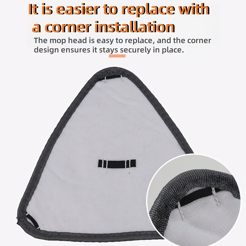 Washable Triangle Mop Pads Set of 3, 5, or 10 Non-Shedding Replacement Heads for Cleaning