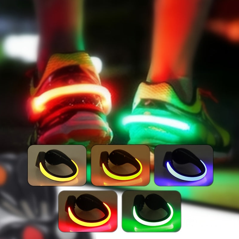 Unisex LED Shoe Light Clips Flashing Shoelaces for Night Running