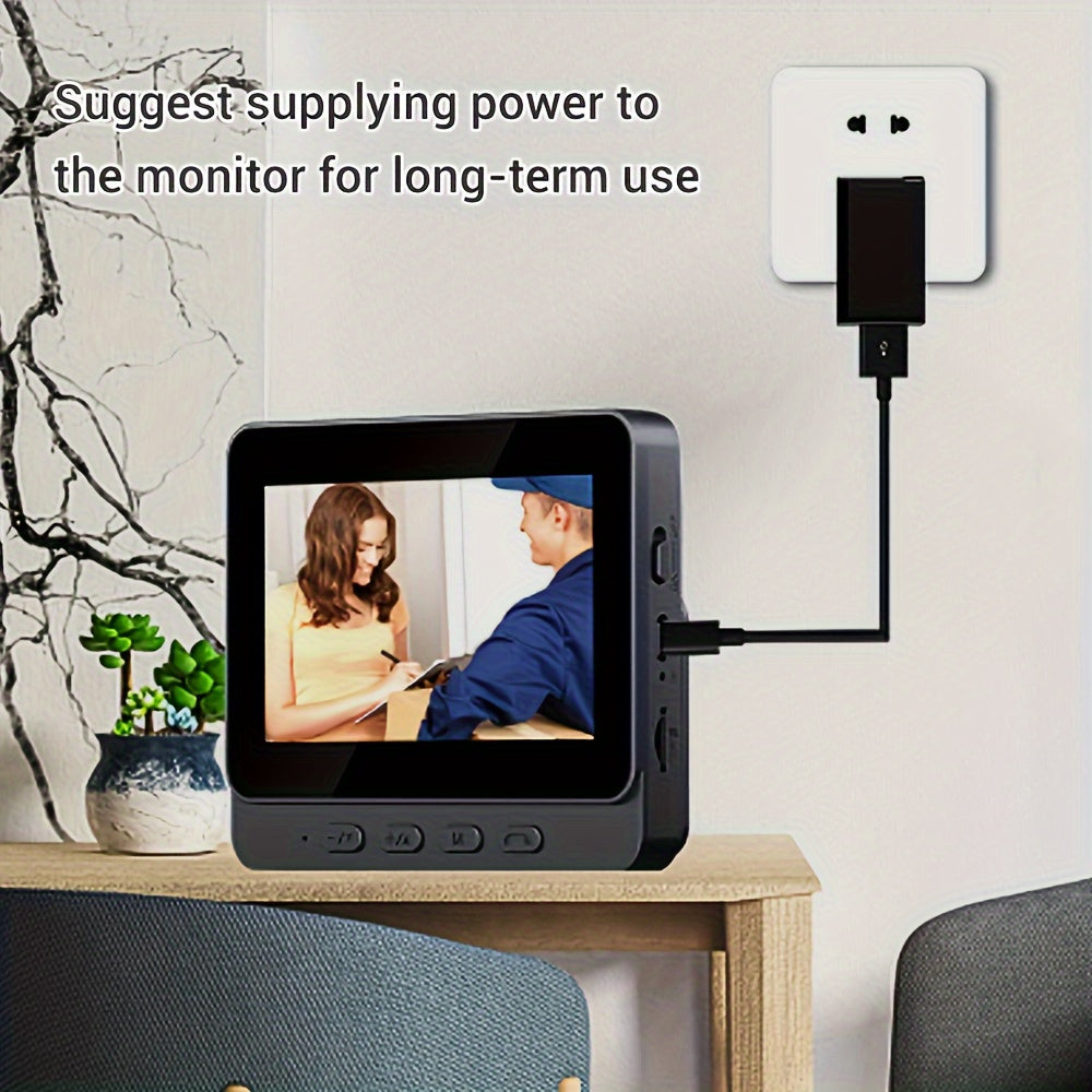 Wireless Video Doorbell with Night Vision Touch Control USB Rechargeable Battery