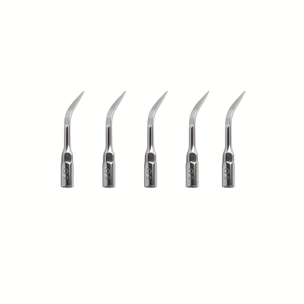 5-Piece Stainless Steel Dental Cleaning Attachments Set for Gum Health Manual Teeth Cleaning