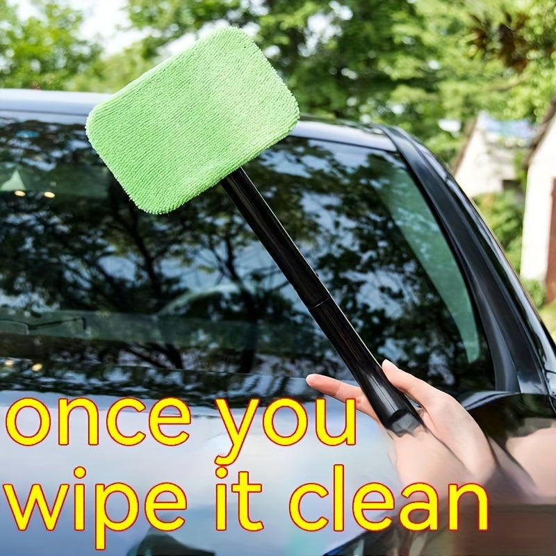 Car Windshield Cleaning Brush with Squeegee, Sponge, Dust Remover