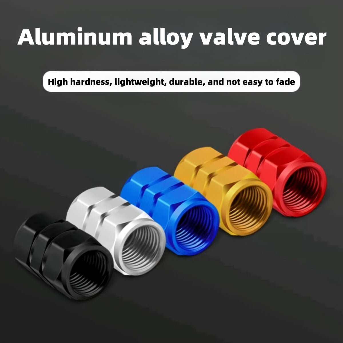 Juego de 4 tapas de válvula de neumático de aleación de aluminio para coches, motocicletas, bicicletas