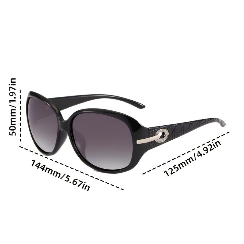 Large Oval Sunglasses for Women with Polarized Lenses for Beach and Travel
