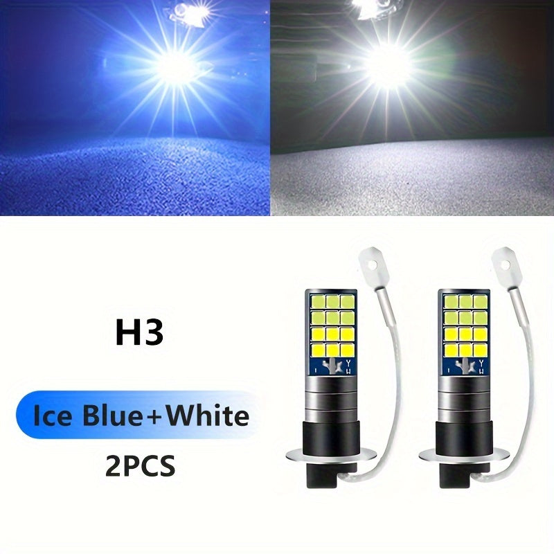 Car LED Fog Light Bulb 6000K White Ice Blue Yellow White 2 Pack