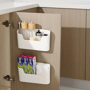 Wall Mounted Storage Organizer No Drill Adhesive Door Mount Kitchen Bathroom Plastic Rack