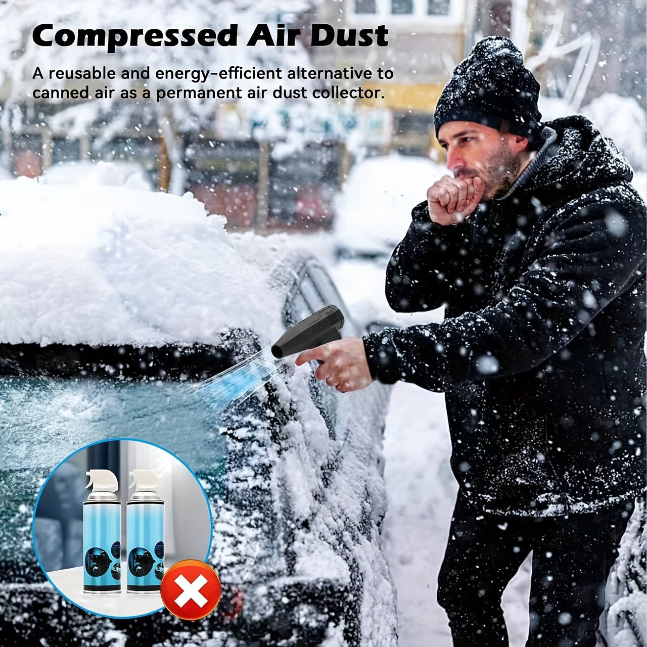 Мини воздушный насос черный 110 000 об/мин портативный USB ручной вентилятор для очистки и сушки