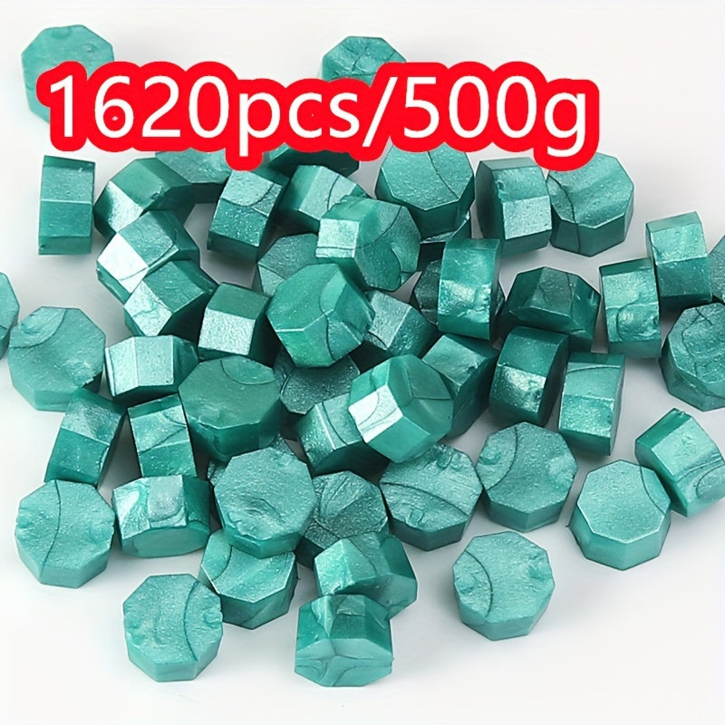 1620pcs 500g Octagonal Sealing Wax Particles for Envelope Gift Box DIY Retro Bulk Sealing Wax