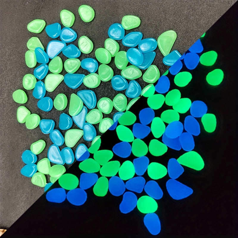 Luminous Garden Pebbles Resin Glowing Stones for Landscape and Flower Pots 0.79x0.99cm Pack of 10 or 102