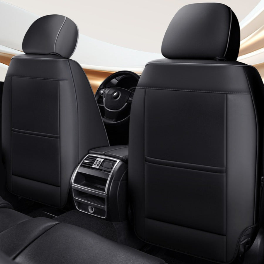 Juego completo de fundas de asiento de coche de cuero PU transpirable universal