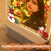 Подсвеченная акриловая рамка для фотографий в виде сердца для рождественской и подарочной выставки