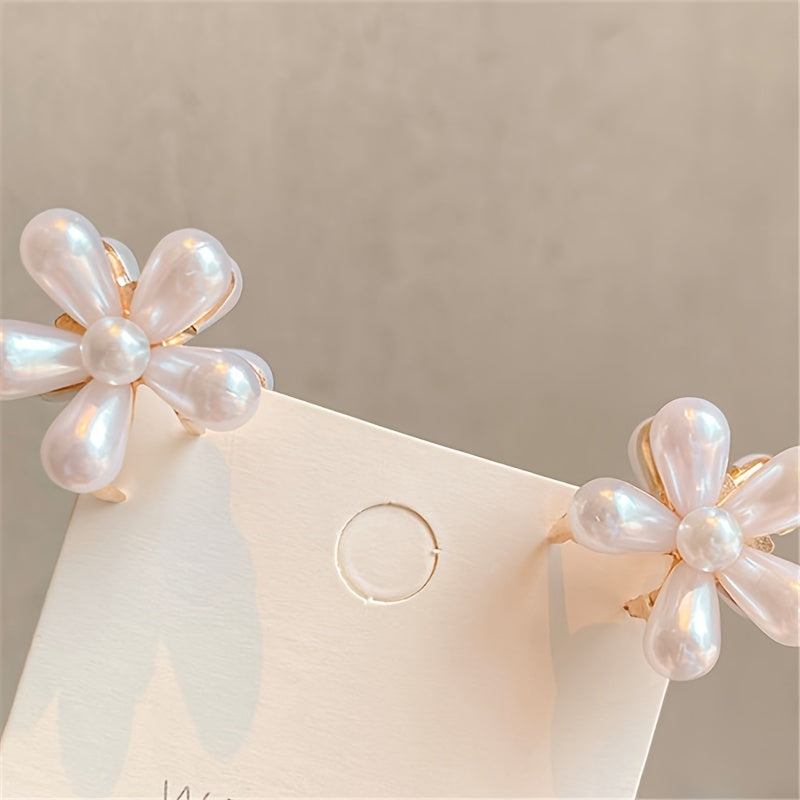 Set of 6 Small Pearl Hair Clips for Women Stylish Hair Accessories