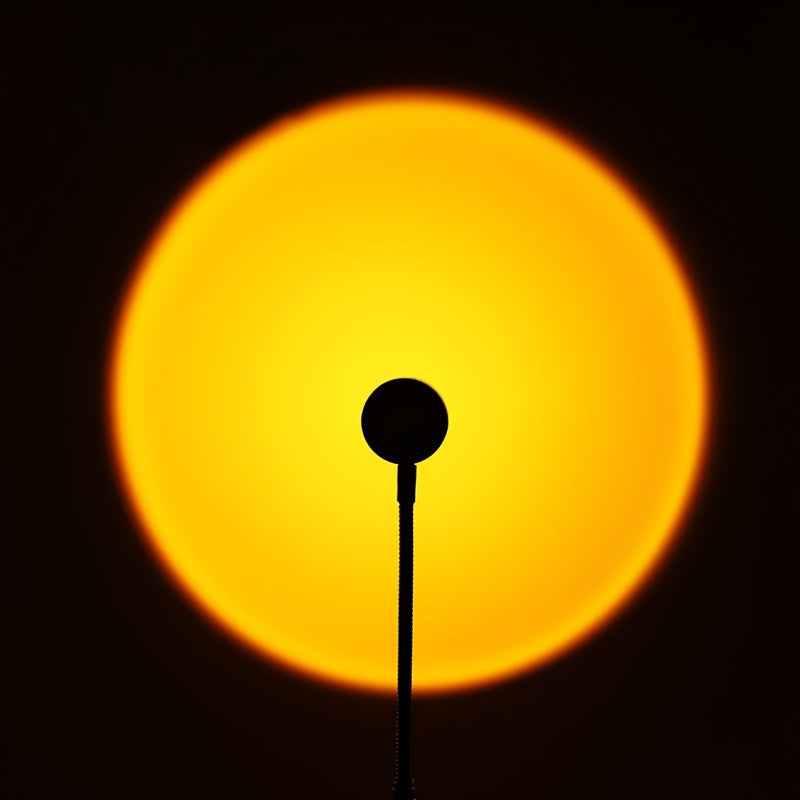 LED Sunset Lamp Projecting Rainbow Colors for Bedroom and Party Lighting 18.5cm Energy Efficient Modern Design