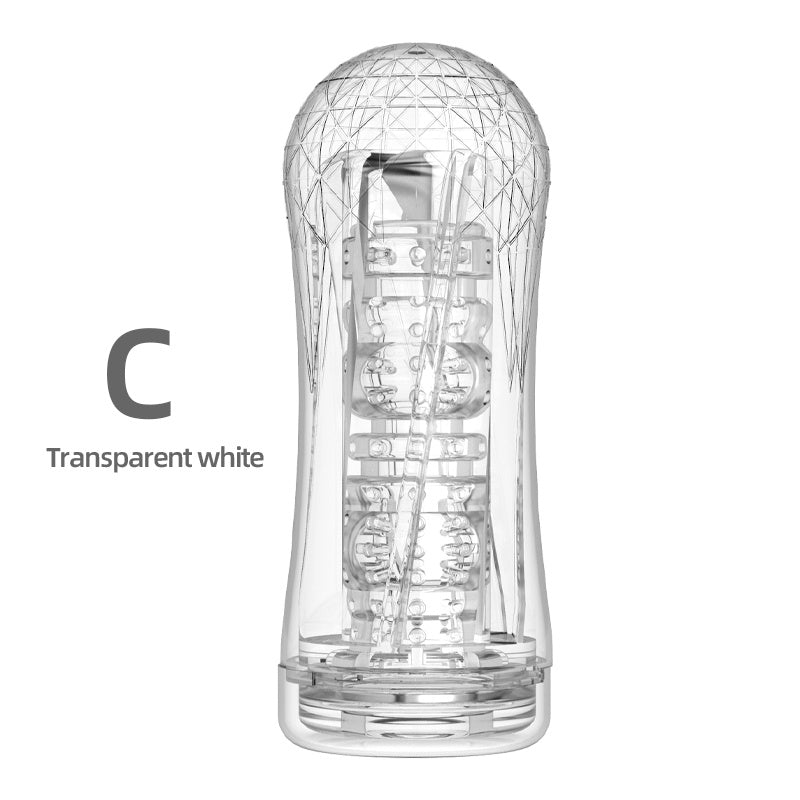 Erkaklar uchun jinsiy o'yinchoq kubi, shaffof silikon, 3D haqiqiy vaginal chidamlilik