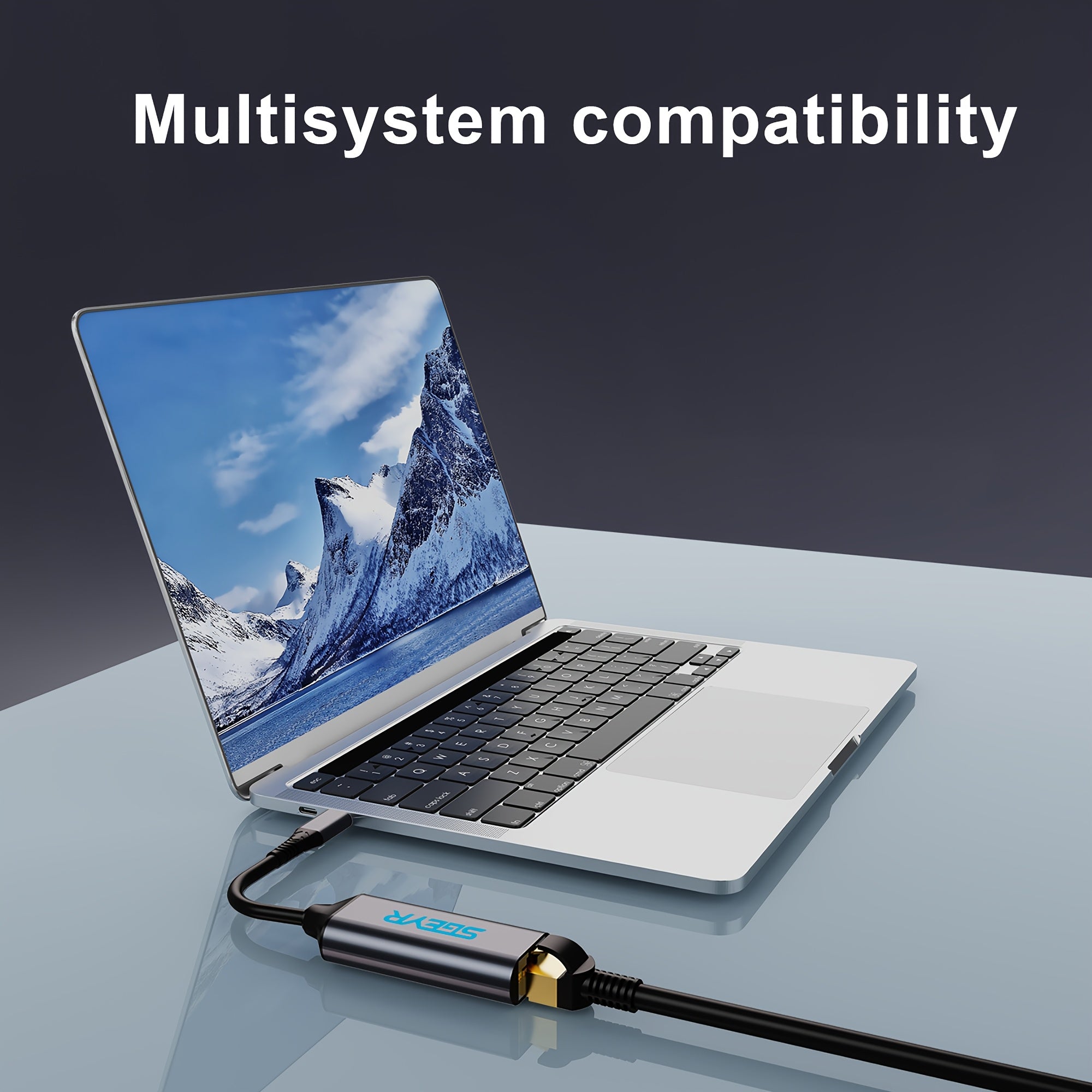 SGEYR USB Type C LAN адаптер для персонального компьютера с управлением приложениями и USB-соединением. Содержит электронные компоненты.