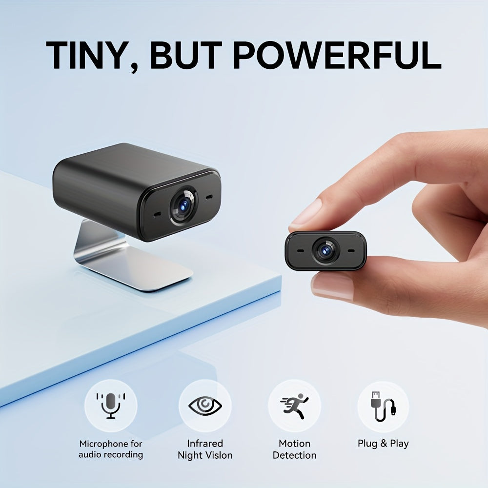 Mini Security Camera with Infrared Night Vision Motion Detection Indoor Surveillance for Home and Pet Monitoring