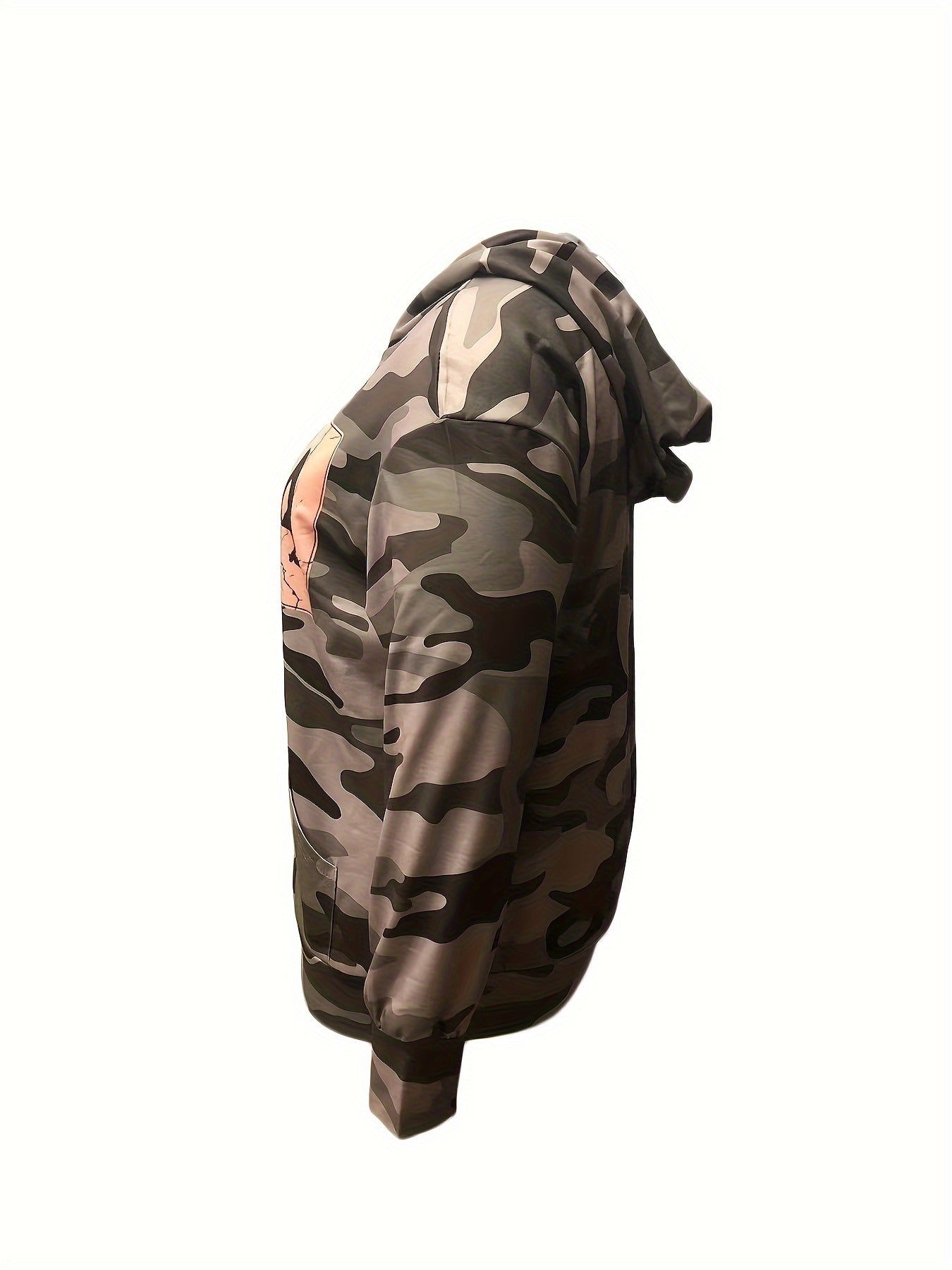 Plus Size Women's Oversized Hoodie Sweatshirt Camouflage Leopard Print All-Season