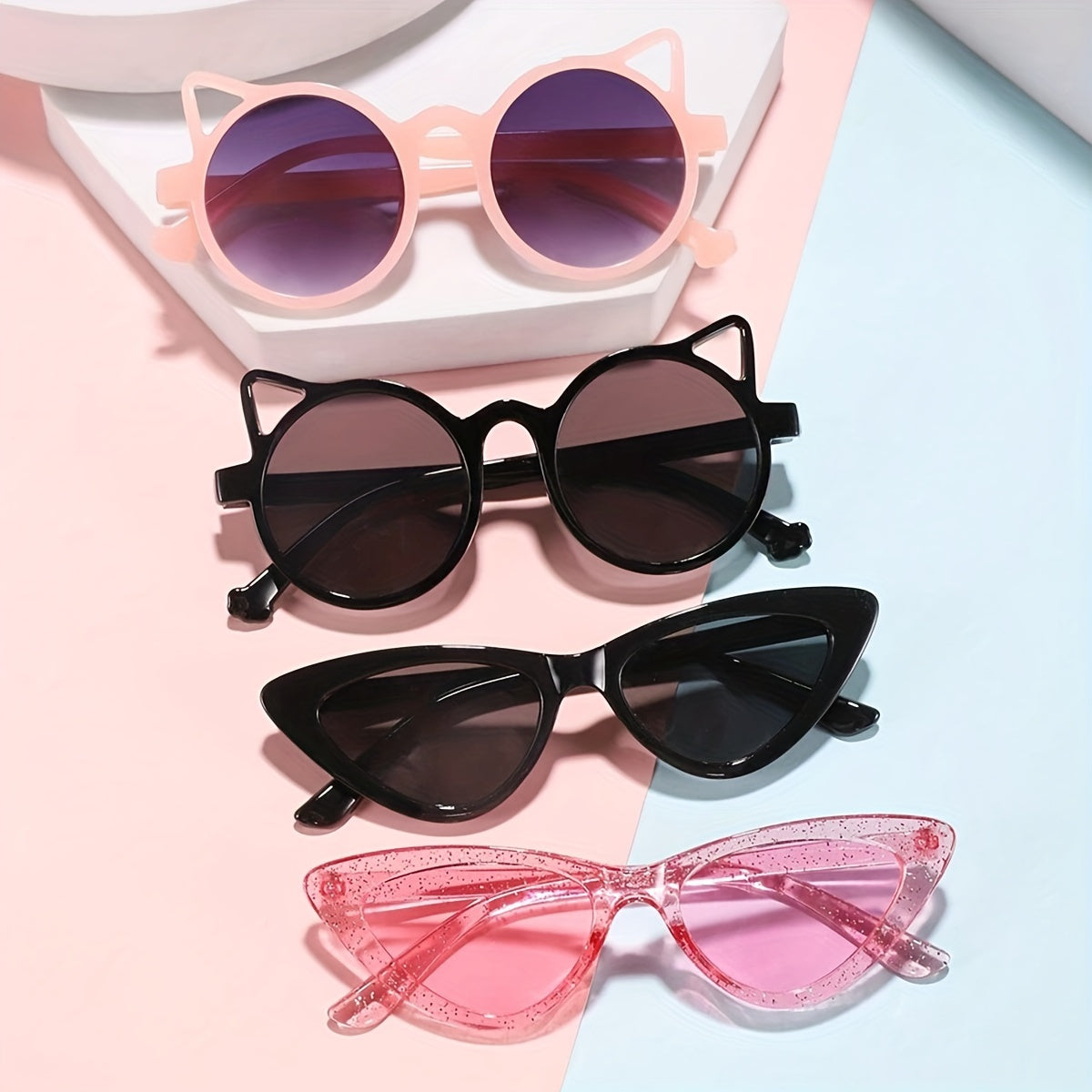 Kids Kids Decorative Glasses Round PC Frame for Boys and Girls Ages 3-14