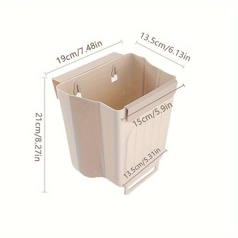 Kitchen Foldable Hanging Trash Can with Thickened Large Diameter for Cabinets