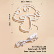 Mushroom-Shaped LED Neon Sign for Bedroom Decor Parties Weddings Holidays