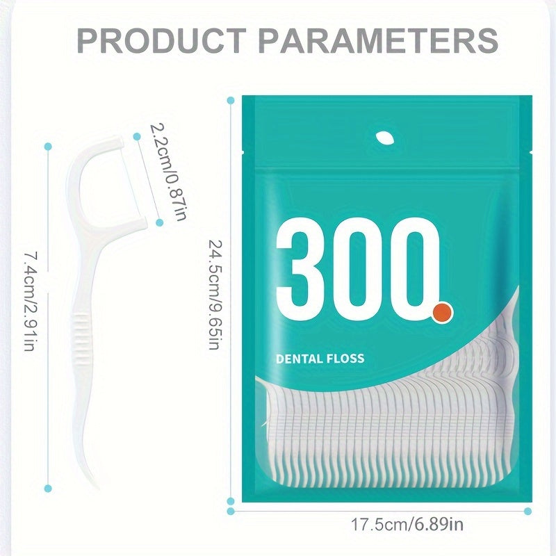 300 Pcs Dental Floss Picks Oral Dental Hygiene Tooth Cleaner Travel Tool