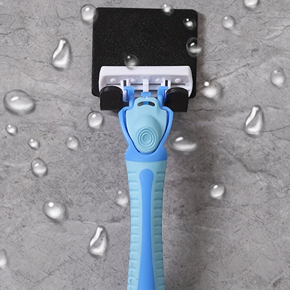 Wall Mounted Shaver Holder Rack Plastic Bathroom Storage for Men and Family