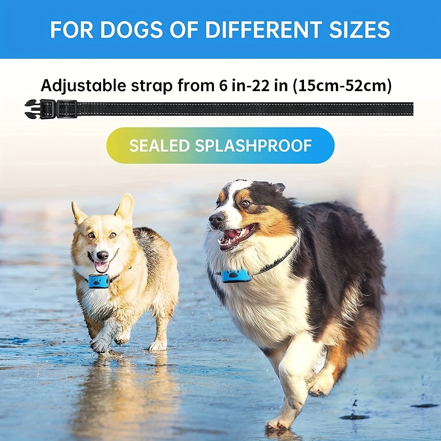 Rechargeable Dog Bark Collar with Vibration Training Mode and Adjustable Sensitivity