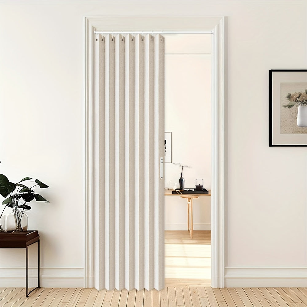 Набор из 1 складного затемняющего штора с крючками в аккордеонном стиле для окон, идеально подходит для создания перегородок в помещениях. Подходит для гостиных, спален, входов, гардеробных, офисных дверей и французских окон. Улучшите декор вашего дома.