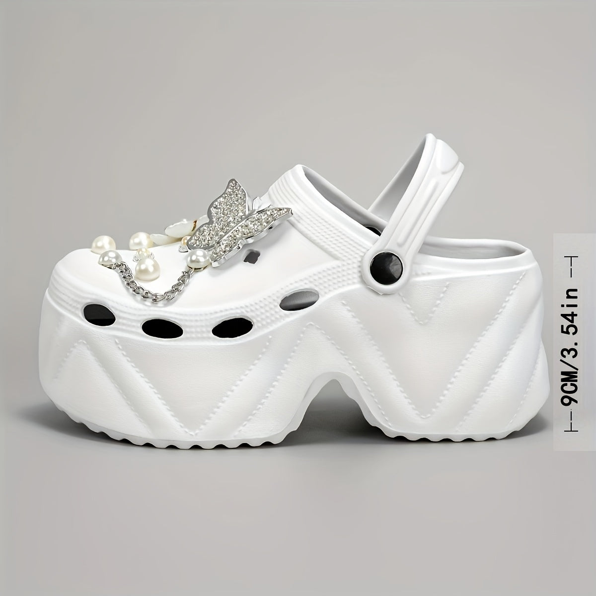 Women's Butterfly Flower High Heel Shoes Breathable EVA Casual