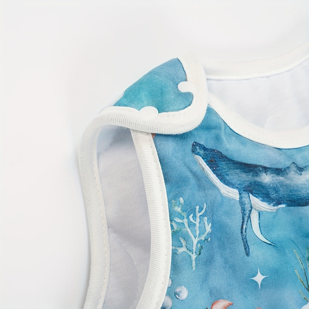 Kids Sleeveless Printed Sleeping Bag Soft Polyester Colorful Design Single Size