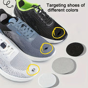 24pcs Shoe Repair Stickers Carbon Fiber Insole Patches Anti-Slip Heel Repair