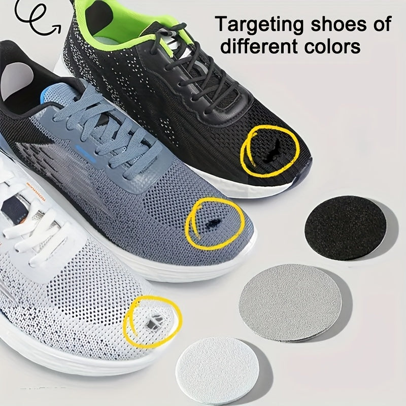 24pcs Shoe Repair Stickers Carbon Fiber Insole Patches Anti-Slip Heel Repair