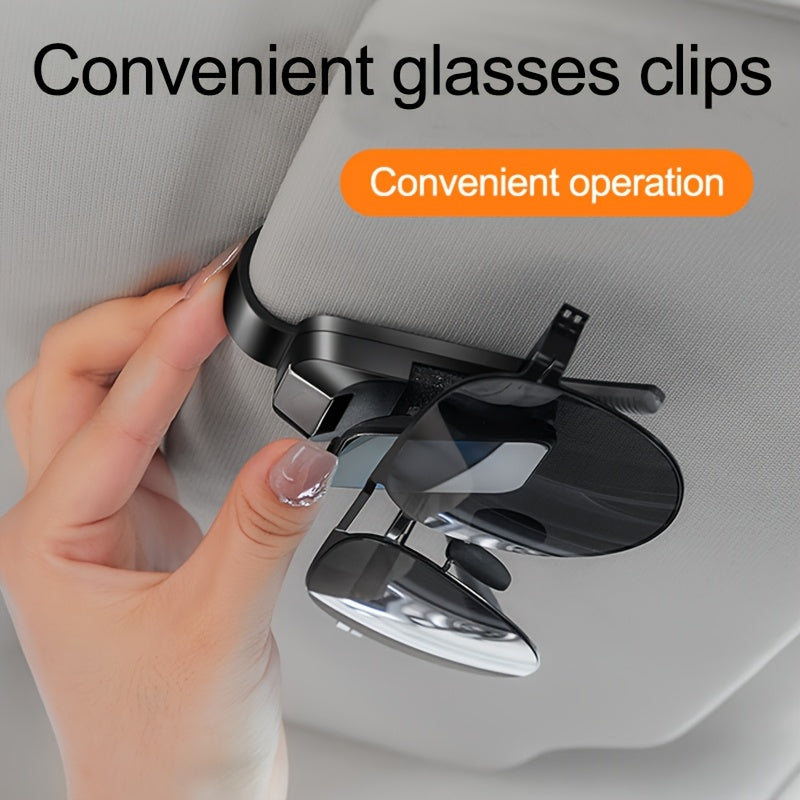 Car Sun Visor Glasses Clip Holder with Card and Ticket Storage Durable ABS Resin
