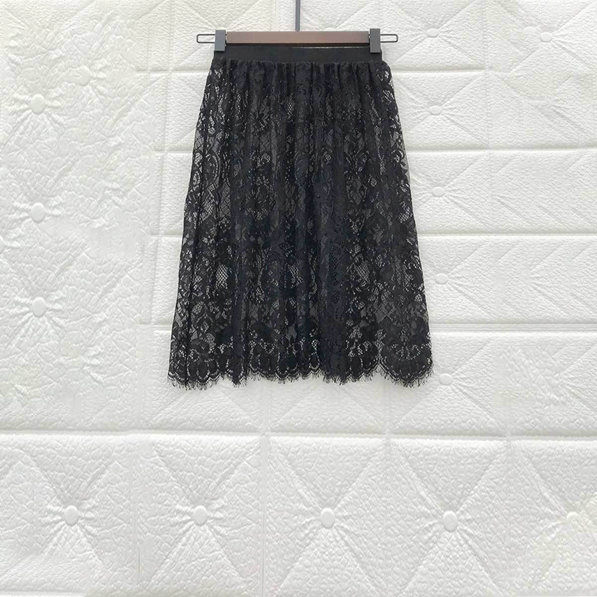 Victorian Gothic Lace Petticoat Skirt for Brides Polyester Romantic Layering Available in Two Lengths