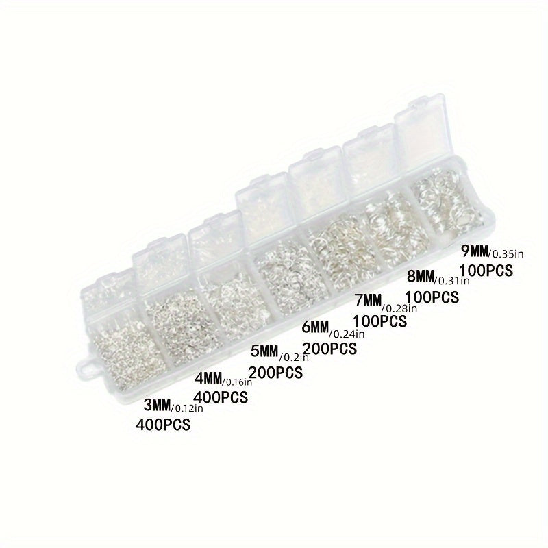 1500 Silver Gold Plated Jump Rings for Jewelry Making Findings