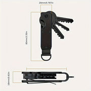 Minimalist Key Organizer Compact Metal Holder for 2-6 Keys Daily Use