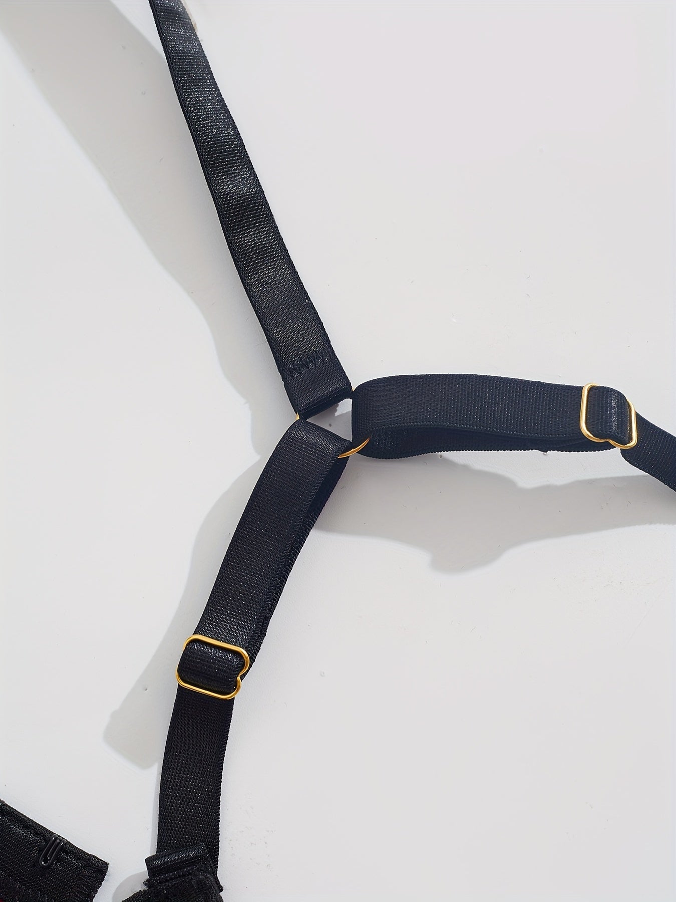 Women's Black and Red Floral Lace Lingerie Set with Bralette and Thong