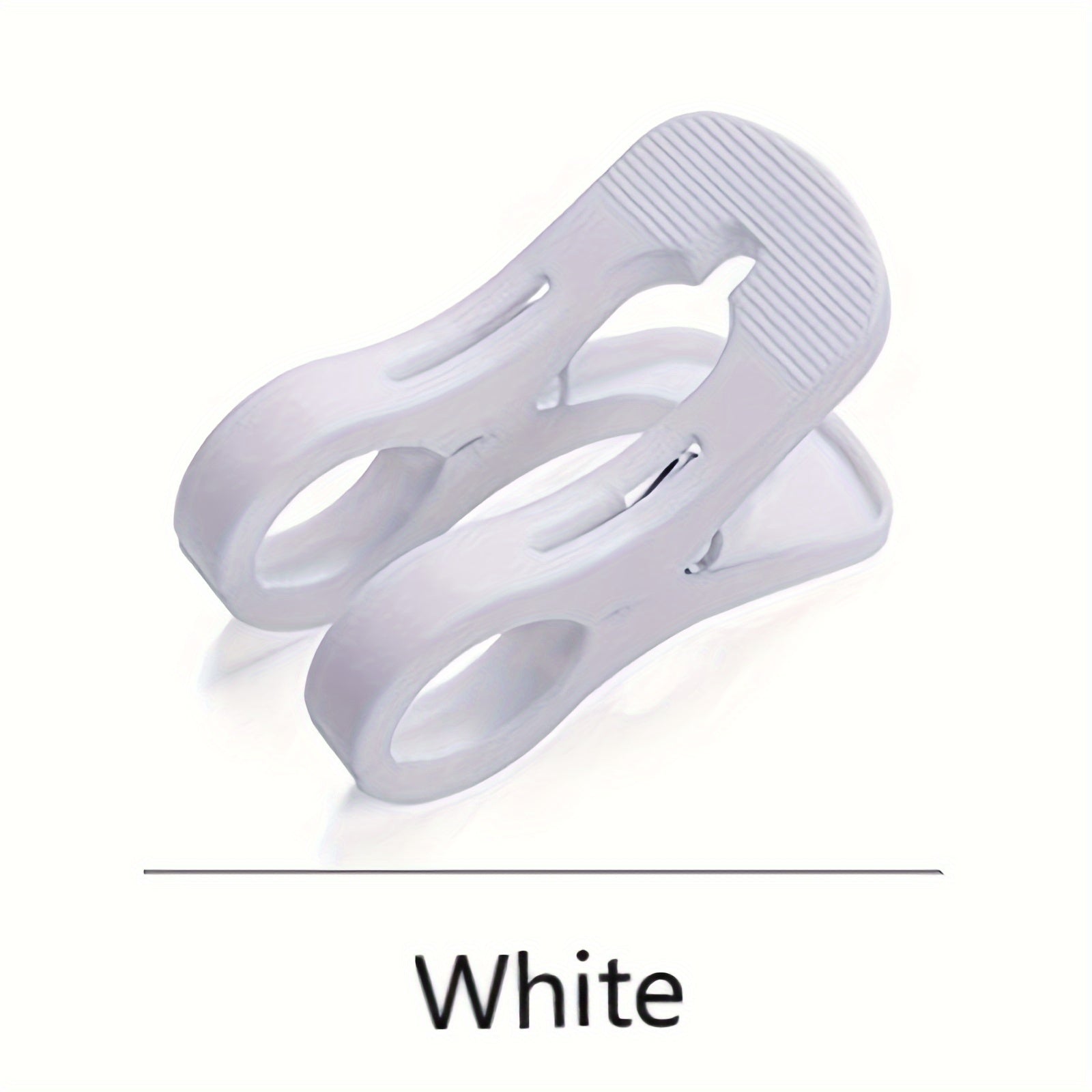 Medio paquete de pinzas de ropa de doble clip para colgar ropa y toallas, color blanco y gris