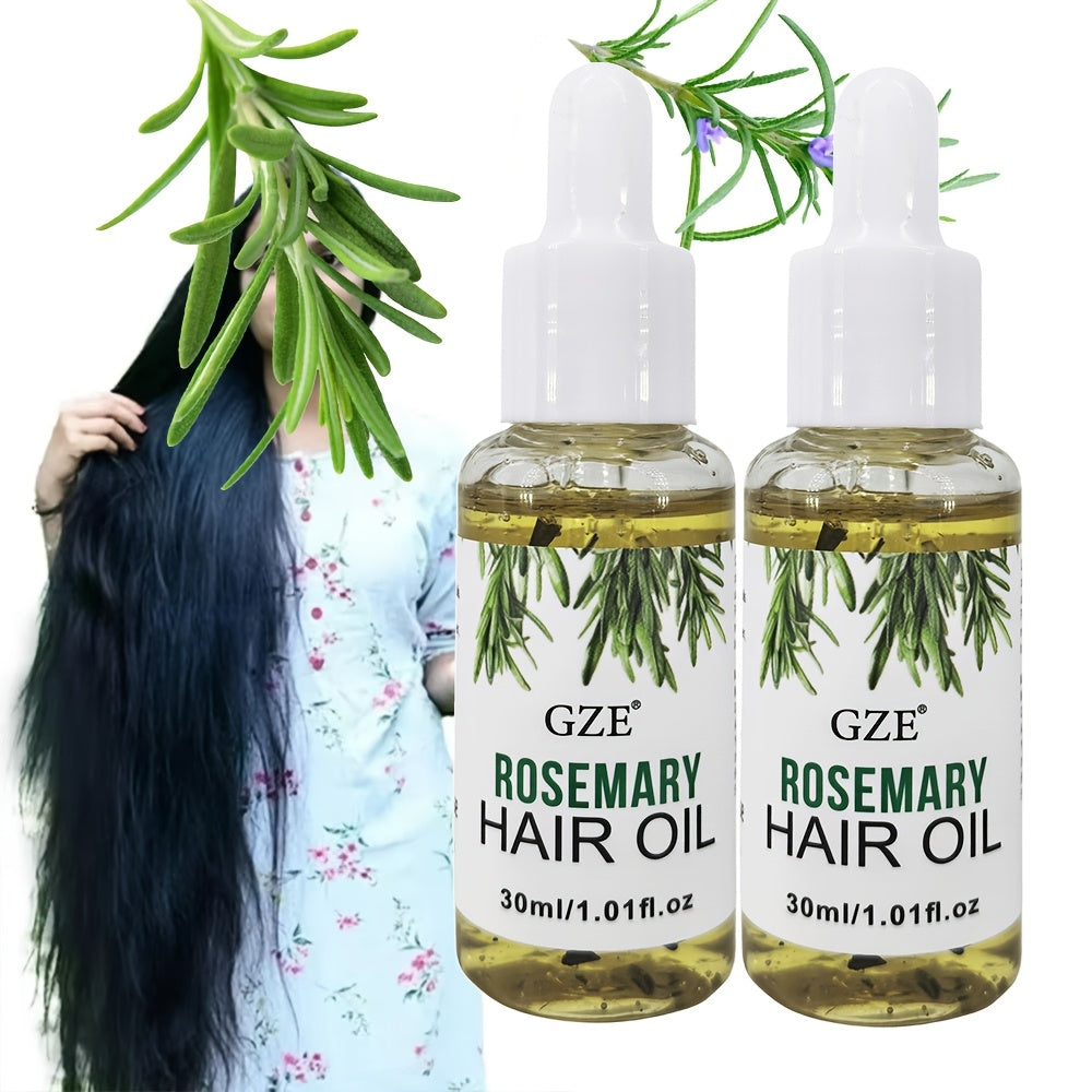 Rosemary Hair and Scalp Oil Moisturizes Strengthens All Hair Types Set of Two