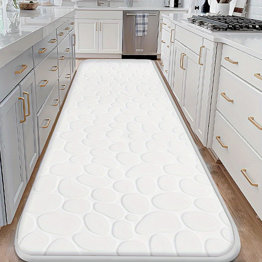 Элегантный коврик из полиэстера с геометрическим узором — роскошный, нескользящий и впитывающий, идеально подходит для ванных комнат, спален, кухонь и других помещений — прочный, устойчивый к пятнам и легкоочищаемый коврик для пола и ванной комнаты