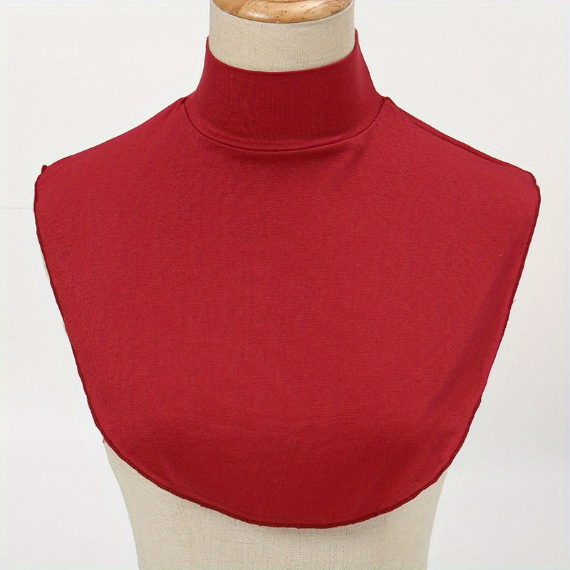 Women's Elastic Fake Collar Scarf for Casual Warmth Polyester Elegant