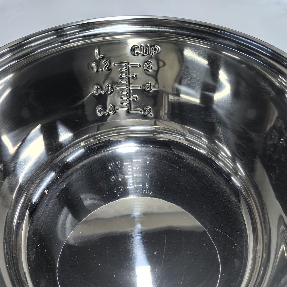 304 Stainless Steel Rice Cooker Pot Set with Non-Stick Inner Liner and Steamer Basket