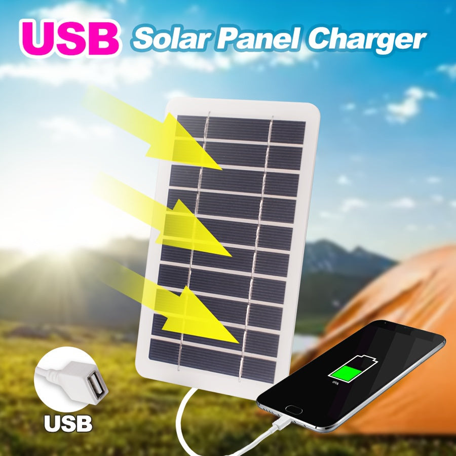 Lightweight USB Solar Charger for Camping Hiking Fishing Travel 0-5W