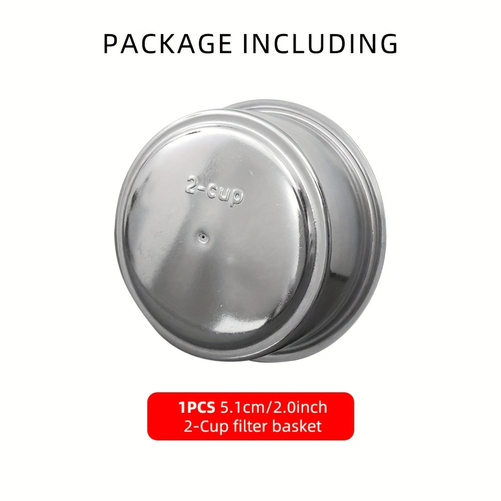 Espresso Filtr Savati - Ikki Qavatli Paslanmaydigan Po'lat, 51mm, Pressizlangan Puk Ekrani bilan. Gourmet Qahva Pishirish uchun Ikki Qavatli Portafilter O'rnini Bosuvchi.