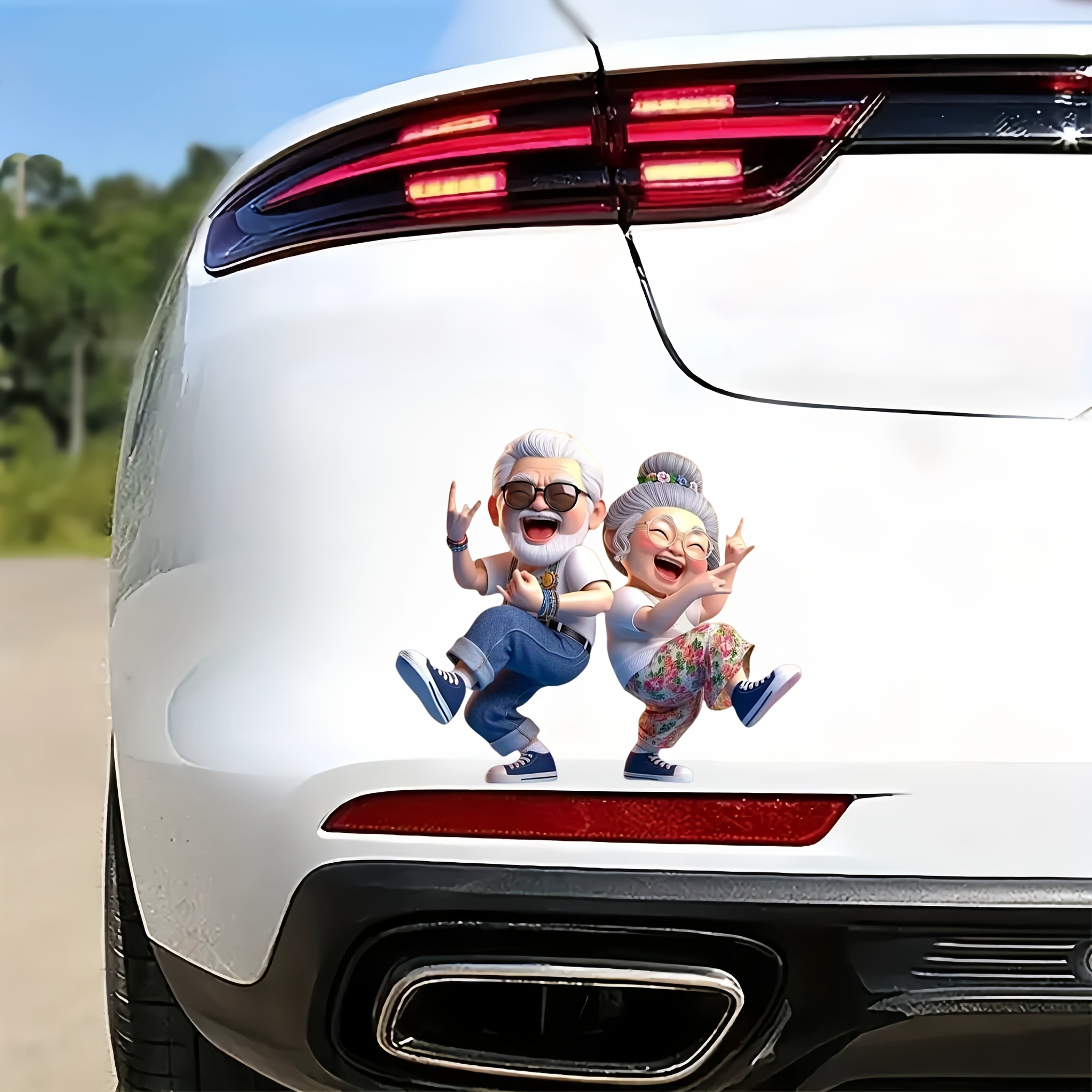 Katta juftlik PVC stiker, suv o'tkazmaydigan vinil decal, avtomobil, noutbuk, devor uchun