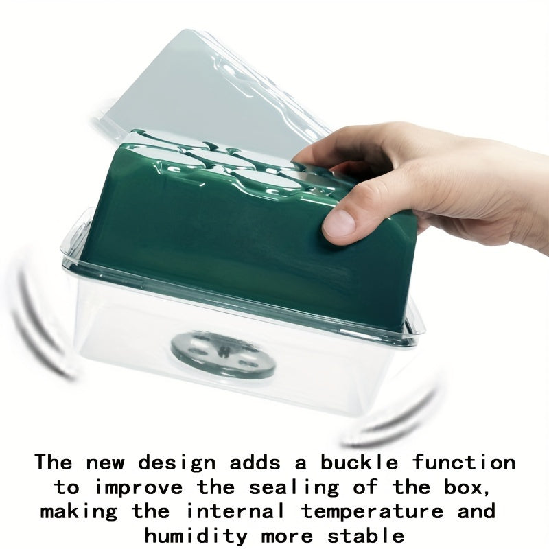 Juego de bandejas para plántulas con luz de crecimiento, humedad ajustable, 12-60 agujeros