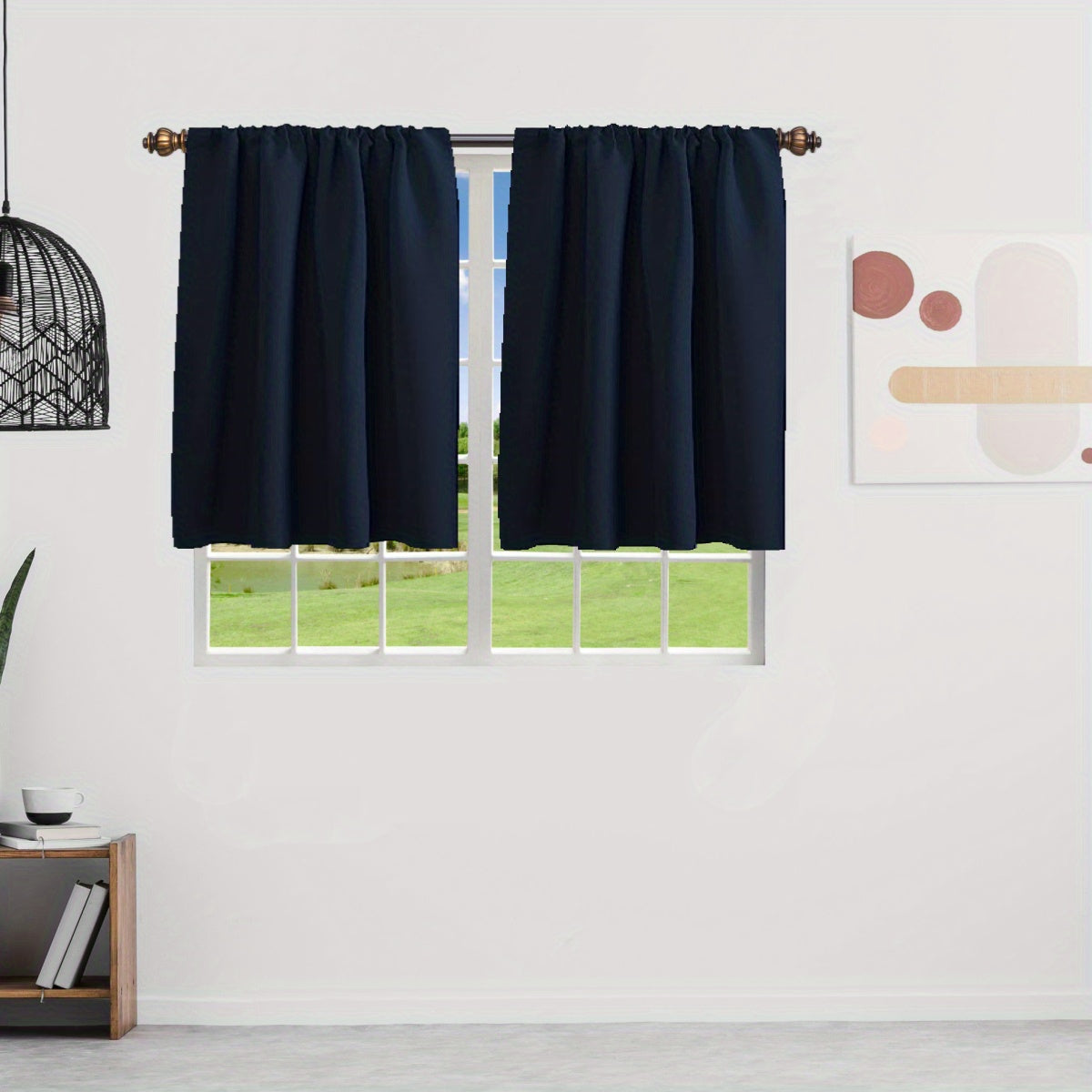 Silvery Rod Curtain for Heat Insulation and Blackout, Room Darkening, 1 Piece